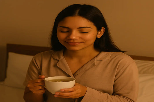 Rutina de noche con manzanilla y suplementos naturales sin melatonina
