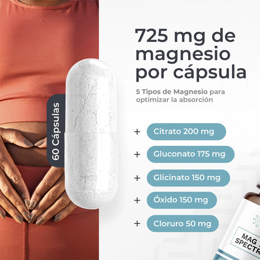 MAG 725 SPECTRUM - Magnesio Complejo con 5 Tipos