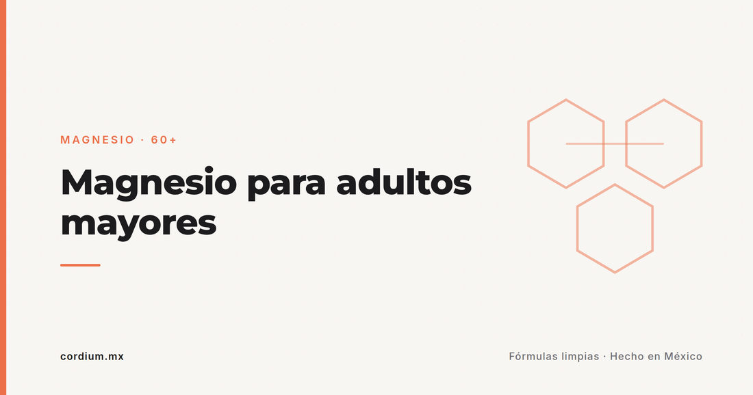 Magnesio para adultos mayores: qué puede apoyar, qué no, y 3 precauciones
