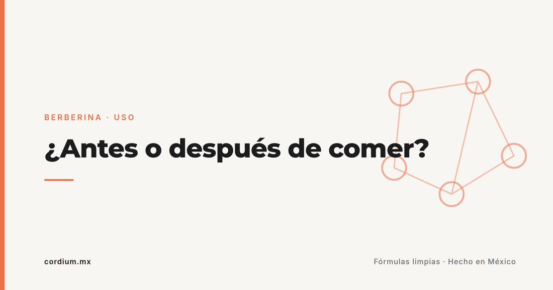 ¿Berberina antes o después de comer? La respuesta corta (y la explicación)