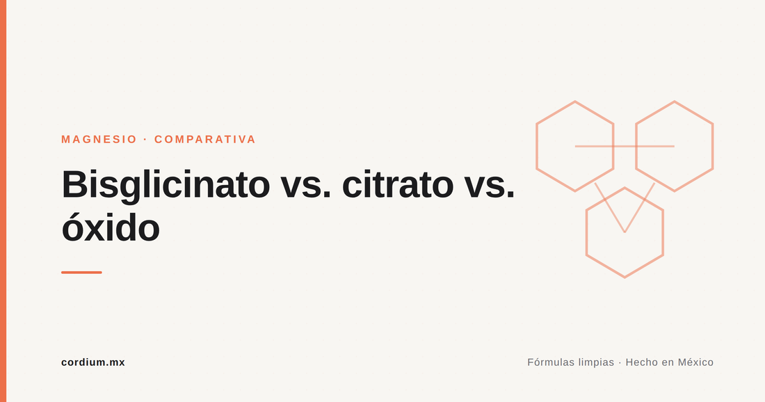 Magnesio bisglicinato vs. citrato vs. óxido