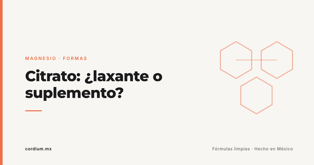 Citrato de magnesio: el frasco laxante de la farmacia y la cápsula diaria NO son lo mismo