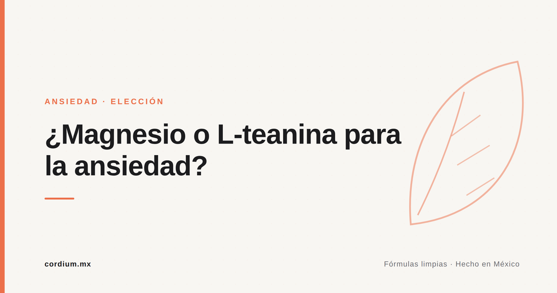 ¿Magnesio o L-teanina para la ansiedad?