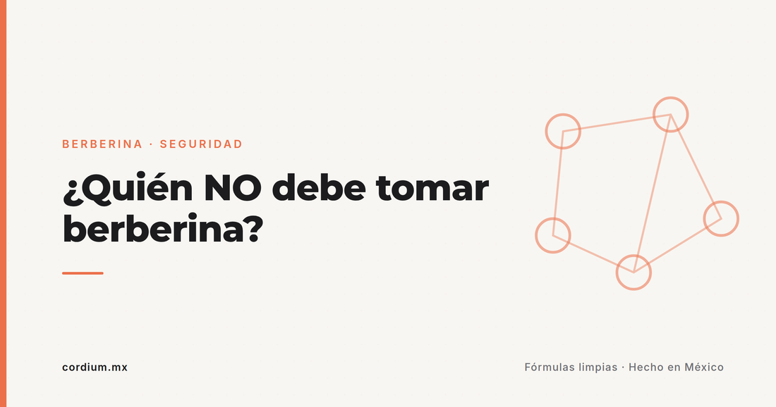 ¿Quién NO debe tomar berberina? Embarazo, lactancia, niños y 5 casos más