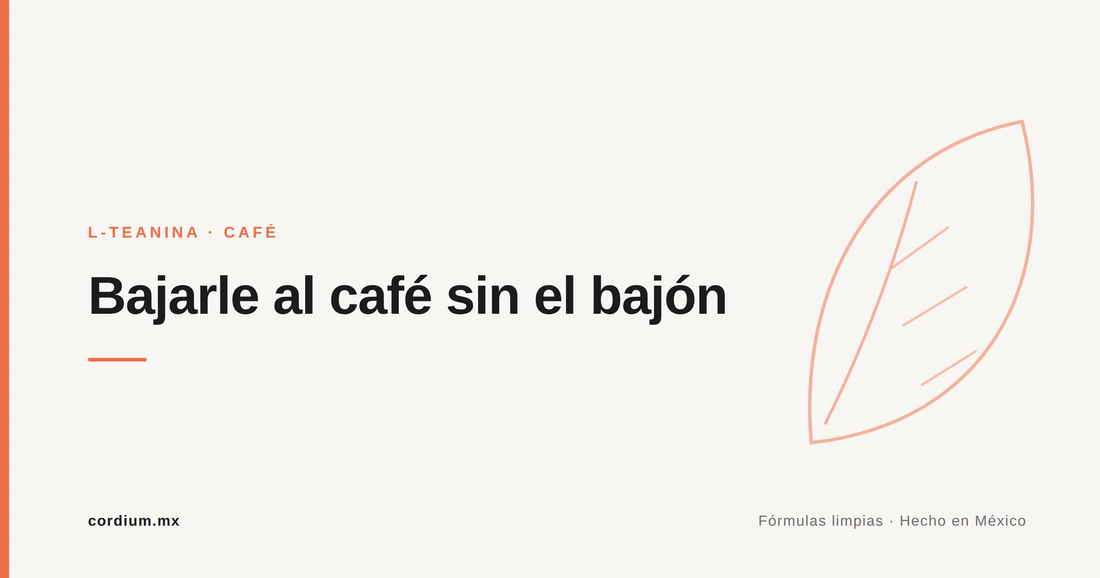 L-teanina para bajarle al café sin el bajón