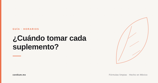 ¿Cuándo tomar cada suplemento? Tu guía de horarios