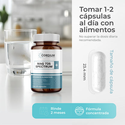 MAG 725 SPECTRUM - Magnesio Complejo con 5 Tipos
